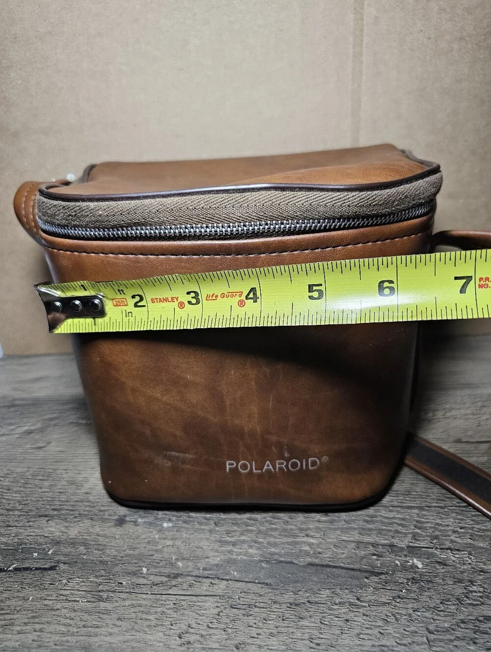 Vintage Polaroid Faux Leather Camera Bag for Polaroid 600 Camera Brown